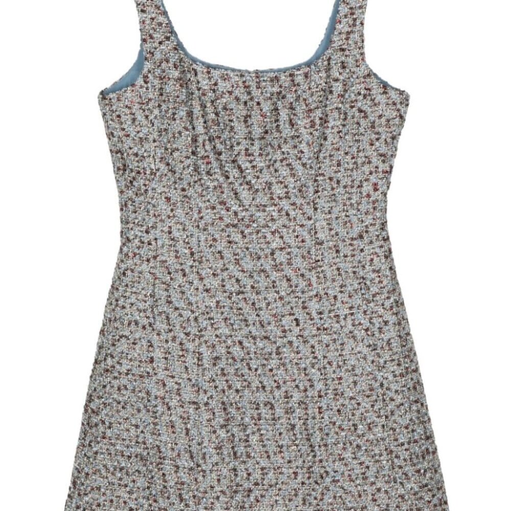 Veronica Beard Delphine Blue and Black Tweed Mini Dress
